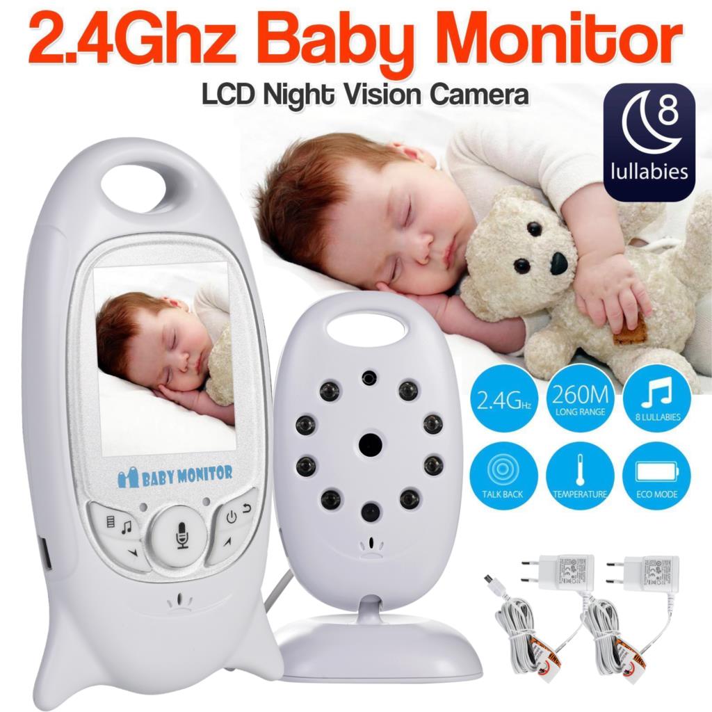 VB601 Baby Monitor 2 inch BeBe Baba Electronic Babysitter Radio Video Nanny Camera Night Vision Temperature Monitoring 8 Lullaby